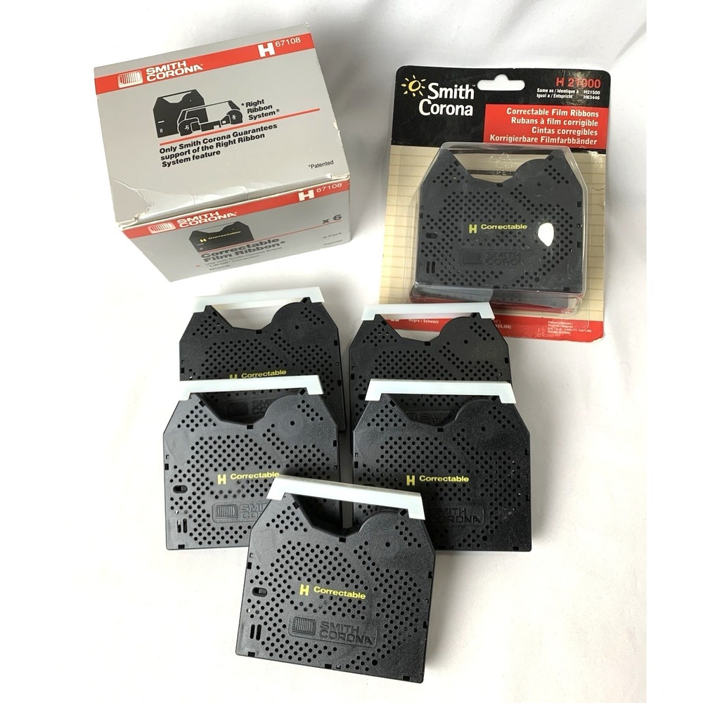 Smith Corona Correctable Film Typewriter Ribbon -Open Box 5+ SEALED 2 pack = 7